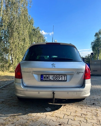 Peugeot 308 cena 17500 przebieg: 211000, rok produkcji 2012 z Warszawa małe 277